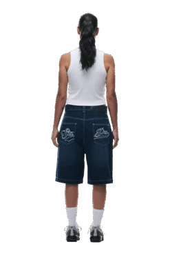 DENIM SHORTS DARK BLUE(Coated Denim Shorts Dark Blue) -6PM Store 0006 2406 6PM ECOM COLLECTION 2 LOOK 34 13391 min