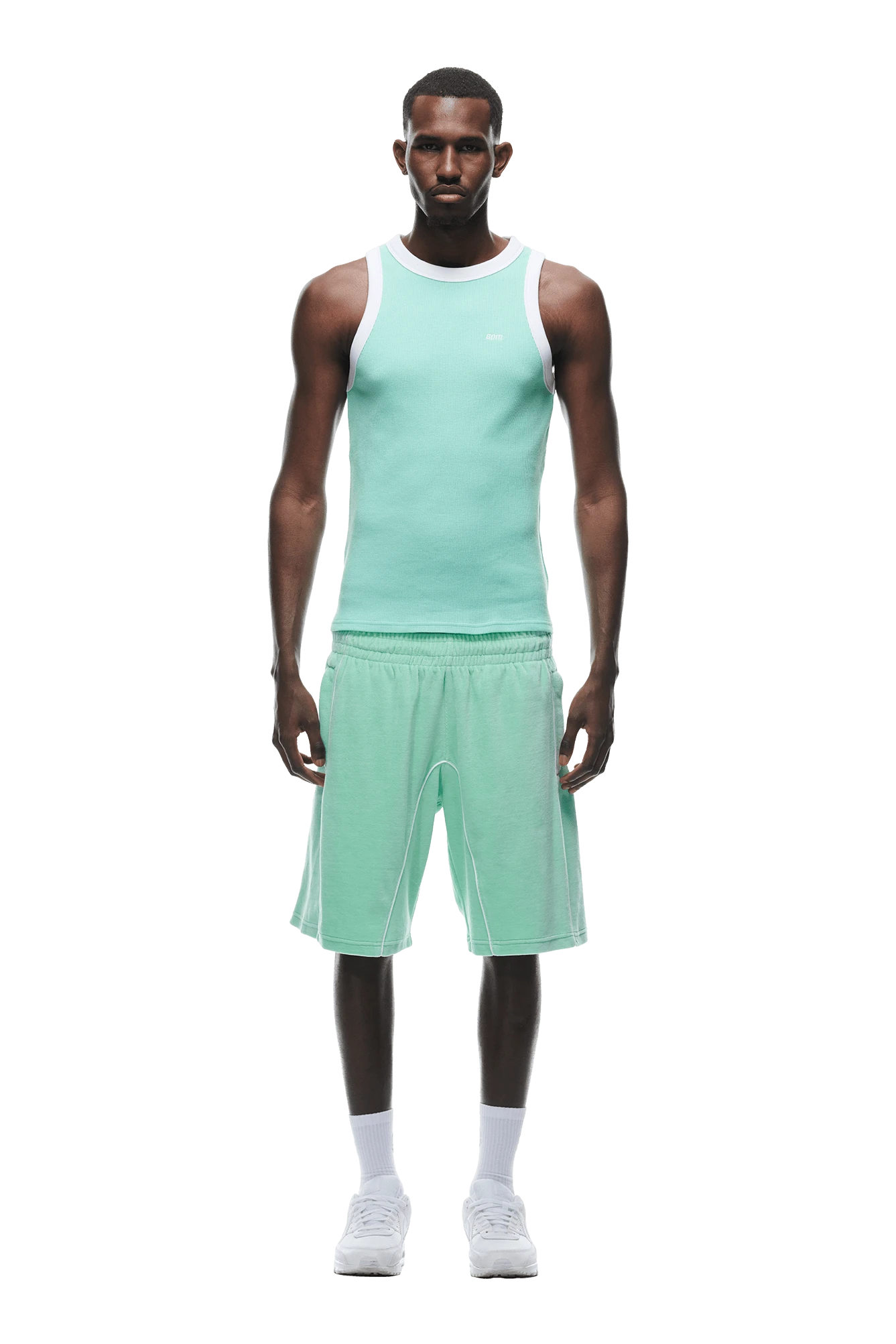 WAFFLE KNIT TANKTOP LIGHT MOSS(Waffle Knit Tanktop Light Moss) 3 WAFFLE KNIT TANKTOP LIGHT MOSS(Waffle Knit Tanktop Light Moss)