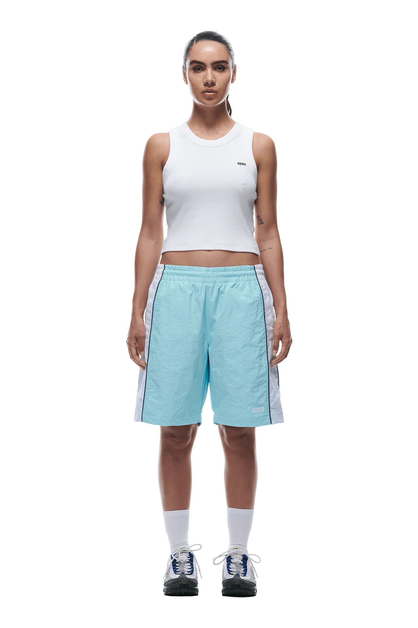 WARM UP NYLON SHORTS LIGHT BLUE(Warm Up Nylon Shorts Light Blue) 6 WARM UP NYLON SHORTS LIGHT BLUE(Warm Up Nylon Shorts Light Blue) - Image 4