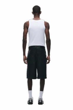 COATED DENIM SHORTS BLACK(Coated Denim Shorts Black)