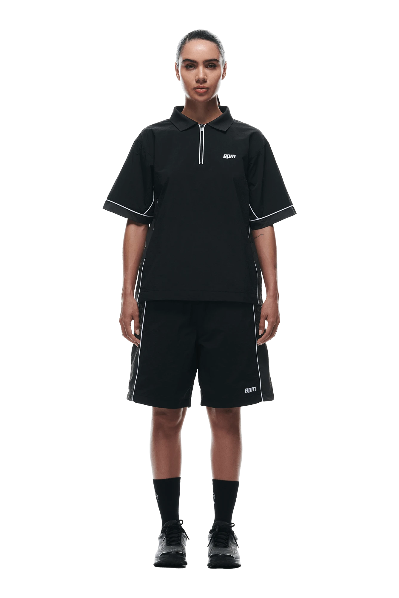 WARM UP NYLON HALF ZIP BLACK(Warm Up Nylon Half Zip Black) 5 WARM UP NYLON HALF ZIP BLACK(Warm Up Nylon Half Zip Black) - Image 4