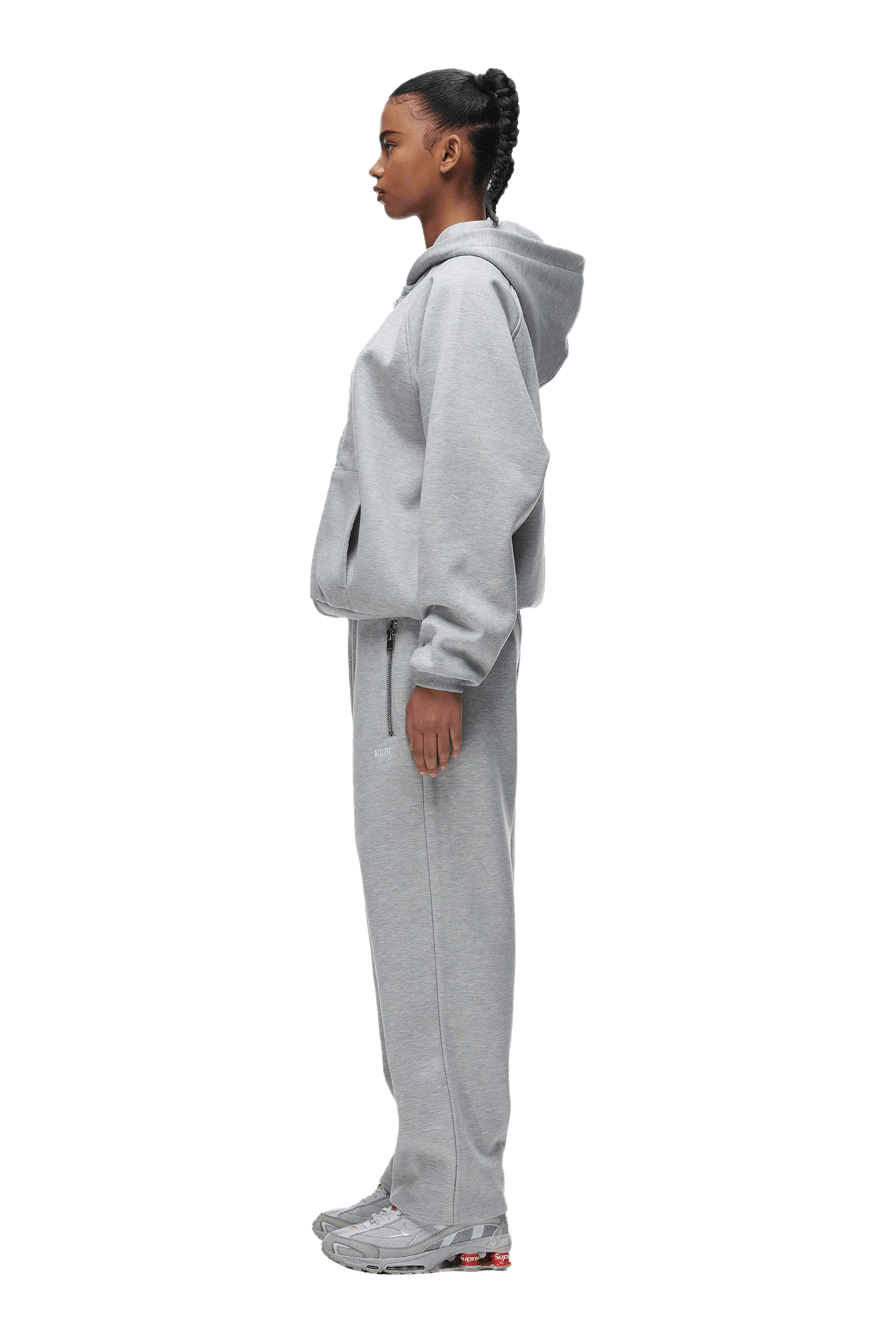 ZIP HOODIE GREY MELANGE(Zip Hoodie Grey) 8 ZIP HOODIE GREY MELANGE(Zip Hoodie Grey) - Image 6