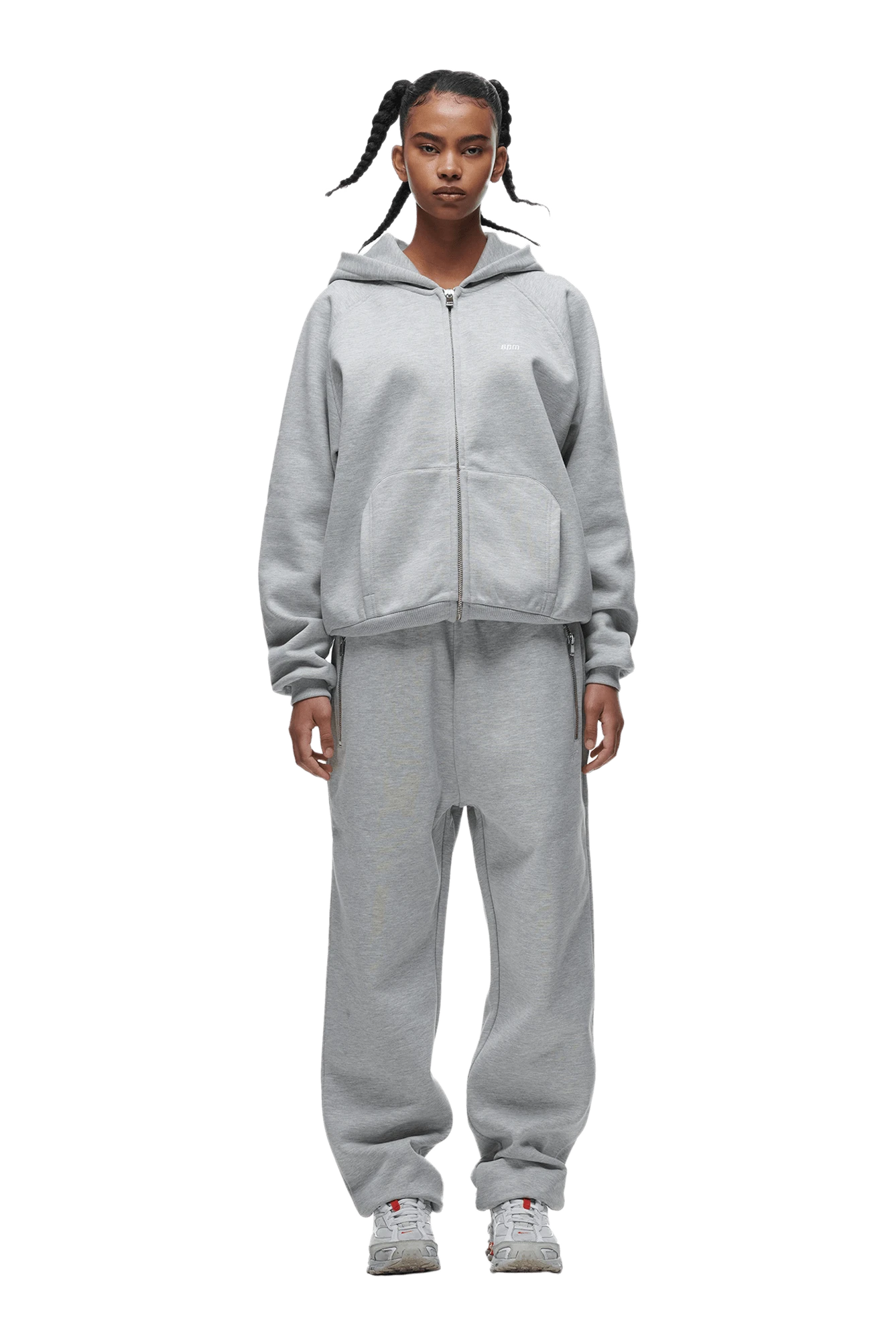 ZIP HOODIE GREY MELANGE(Zip Hoodie Grey) 7 ZIP HOODIE GREY MELANGE(Zip Hoodie Grey) - Image 5