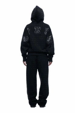 RHINESTONE LETTER ZIP HOODIE BLACK(Rhinestone Letter Zip Hoodie Black) -6PM Store 1337x2005 6PM Spring 0130 250310 6PM ECOM LOOK 05 426 min