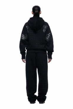 RHINESTONE LETTER ZIP HOODIE BLACK(Rhinestone Letter Zip Hoodie Black) -6PM Store 1337x2005 6PM Spring 0131 250310 6PM ECOM LOOK 05 419 min