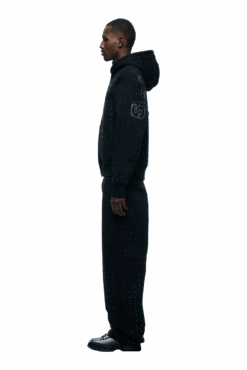 RHINESTONE LETTER ZIP HOODIE BLACK(Rhinestone Letter Zip Hoodie Black) -6PM Store 1337x2005 6PM Spring 0136 250310 6PM ECOM LOOK 05 344 min