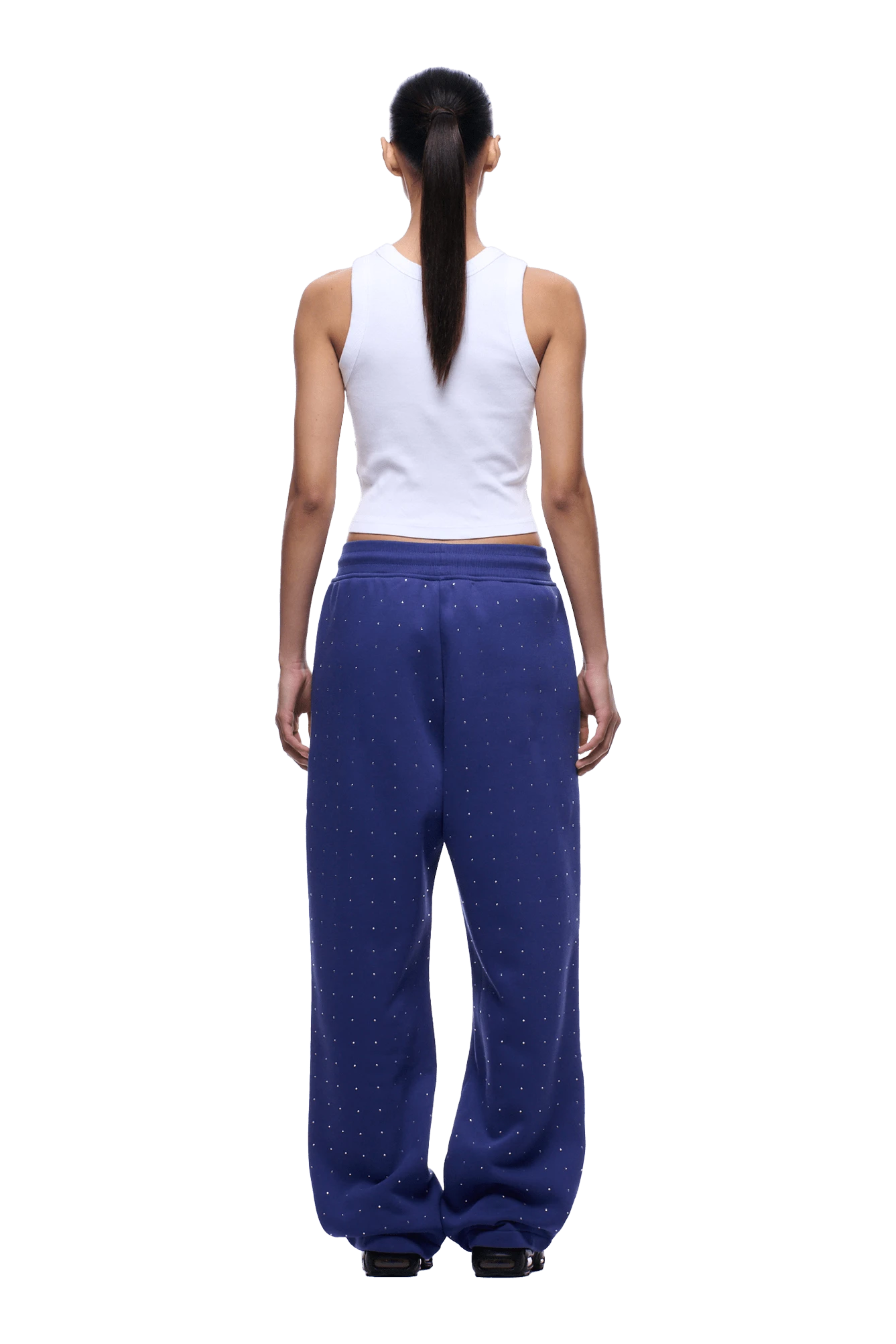 RHINESTONE OPEN LEG JOGGER BLUE(Rhinestone Open Leg Jogger Blue) 9 RHINESTONE OPEN LEG JOGGER BLUE(Rhinestone Open Leg Jogger Blue) - Image 7