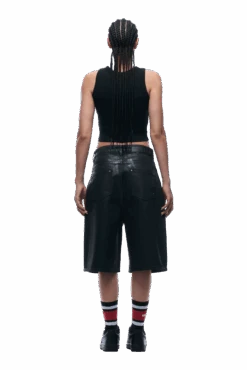 COATED DENIM SHORTS BLACK(Coated Denim Shorts Black 25) -6PM Store 1337x2005 6PM 0087 2500610 6PM ECOM LOOK 25 1080 min