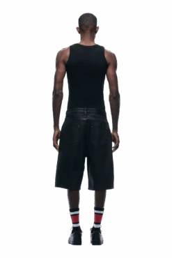 COATED DENIM SHORTS BLACK(Coated Denim Shorts Black 25) -6PM Store 1337x2005 6PM 0090 2500610 6PM ECOM LOOK 25 0808 min