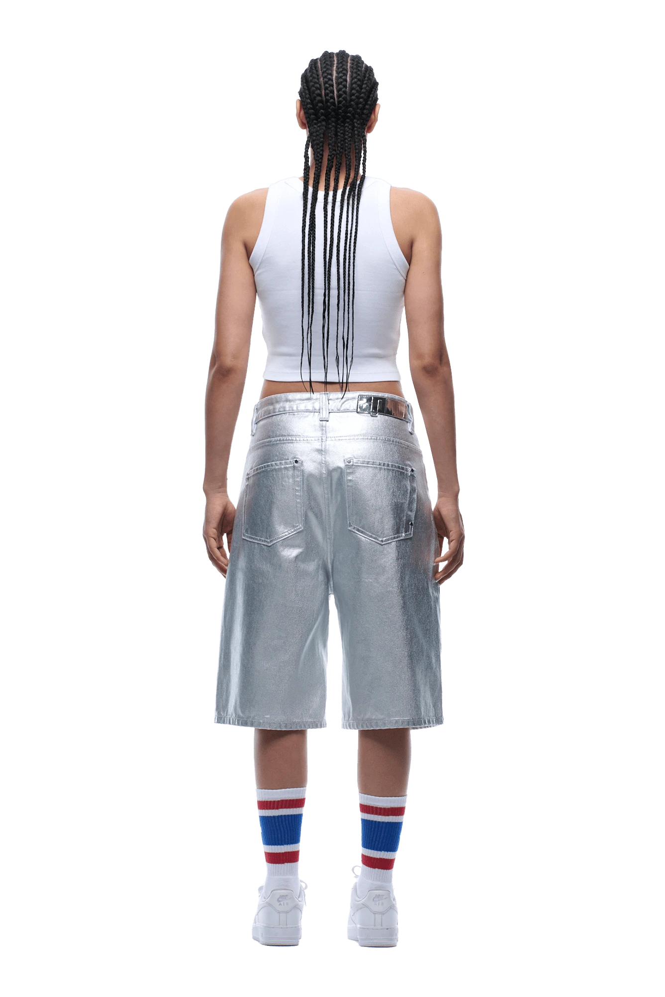 COATED DENIM SHORTS SILVER SURFER(Coated Denim Shorts Silver Surfer) 9 COATED DENIM SHORTS SILVER SURFER(Coated Denim Shorts Silver Surfer) - Image 7