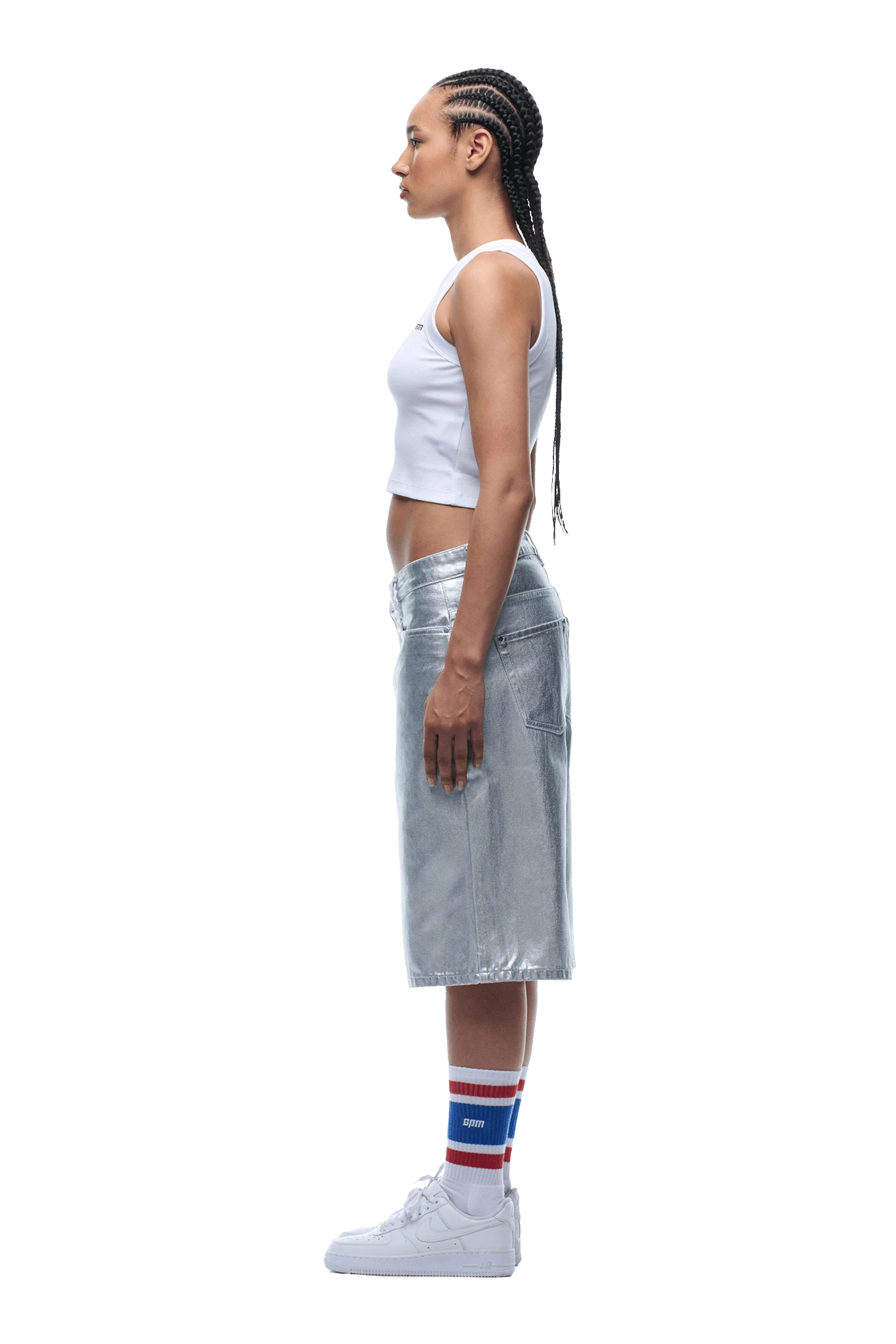 COATED DENIM SHORTS SILVER SURFER(Coated Denim Shorts Silver Surfer) 8 COATED DENIM SHORTS SILVER SURFER(Coated Denim Shorts Silver Surfer) - Image 6