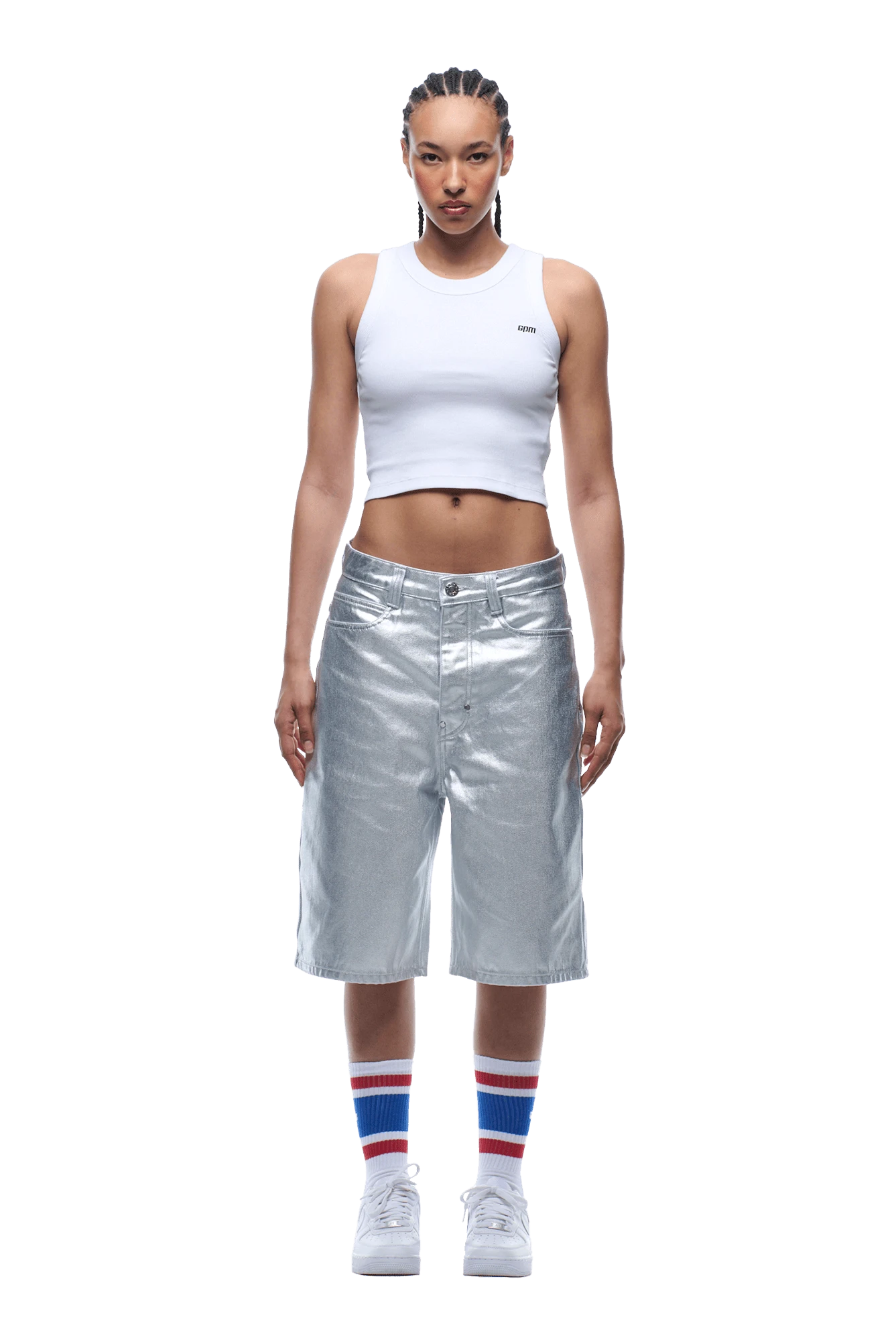 COATED DENIM SHORTS SILVER SURFER(Coated Denim Shorts Silver Surfer) 7 COATED DENIM SHORTS SILVER SURFER(Coated Denim Shorts Silver Surfer) - Image 5