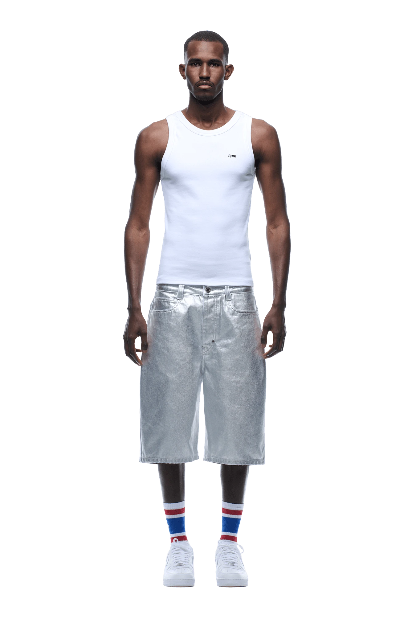 COATED DENIM SHORTS SILVER SURFER(Coated Denim Shorts Silver Surfer) 4 COATED DENIM SHORTS SILVER SURFER(Coated Denim Shorts Silver Surfer) - Image 2