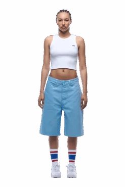 COATED DENIM SHORTS BABY BLUE(Coated Denim Shorts Baby Blue) -6PM Store 1337x2005 6PM 0140 2500610 6PM ECOM LOOK 16 1020