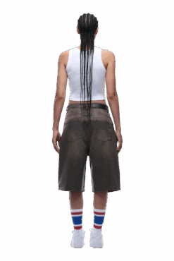 COATED DENIM SHORTS WASHED BROWN(Coated Denim Shorts Washed Brown) -6PM Store 1337x2005 6PM 0195 2500610 6PM ECOM LOOK 6 0389