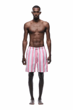 STRIPED SWIM SHORTS WHITE/PINK(Striped Swim Shorts White Pink) 7 STRIPED SWIM SHORTS WHITE/PINK(Striped Swim Shorts White Pink) -6PM Store 1337x2005 6PM 0212 2500610 6PM ECOM LOOK 3 0103