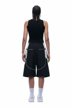 BAGGY WARM UP SHORTS BLACK(Baggy Warm Up Track Shorts Black) -6PM Store 1337x2005 px 6PM 0000 250630 6PM ECOM LOOK 09 1921 min