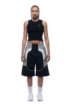 BAGGY WARM UP SHORTS BLACK(Baggy Warm Up Track Shorts Black) -6PM Store 1337x2005 px 6PM 0002 250630 6PM ECOM LOOK 09 1902 min