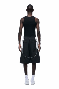 BAGGY WARM UP SHORTS BLACK(Baggy Warm Up Track Shorts Black) -6PM Store 1337x2005 px 6PM 0003 250630 6PM ECOM LOOK 09 1891 min