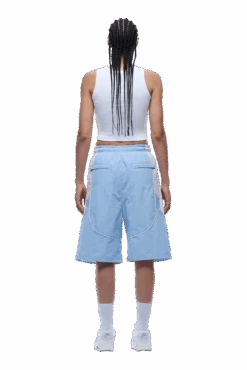 BAGGY WARM UP SHORTS ICE BLUE(Baggy Warm Up Track Shorts Ice Blue) -6PM Store 1337x2005 px 6PM 0012 250630 6PM ECOM LOOK 07 1816 min