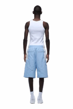 BAGGY WARM UP SHORTS ICE BLUE(Baggy Warm Up Track Shorts Ice Blue) -6PM Store 1337x2005 px 6PM 0015 250630 6PM ECOM LOOK 07 1793 min