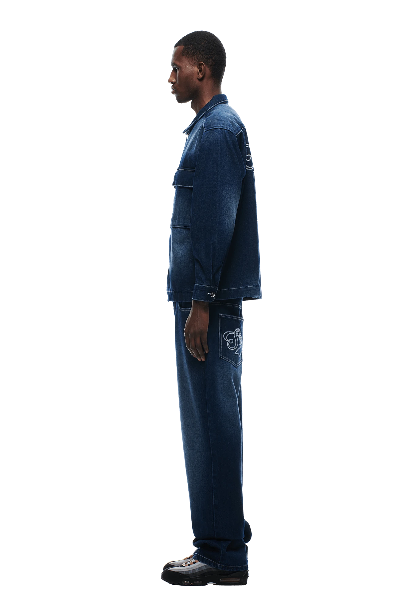 SCRIPT LOGO DENIM JACKET DARK BLUE(Script Logo Denim Jacket Dark Blue) 5 SCRIPT LOGO DENIM JACKET DARK BLUE(Script Logo Denim Jacket Dark Blue) - Image 3