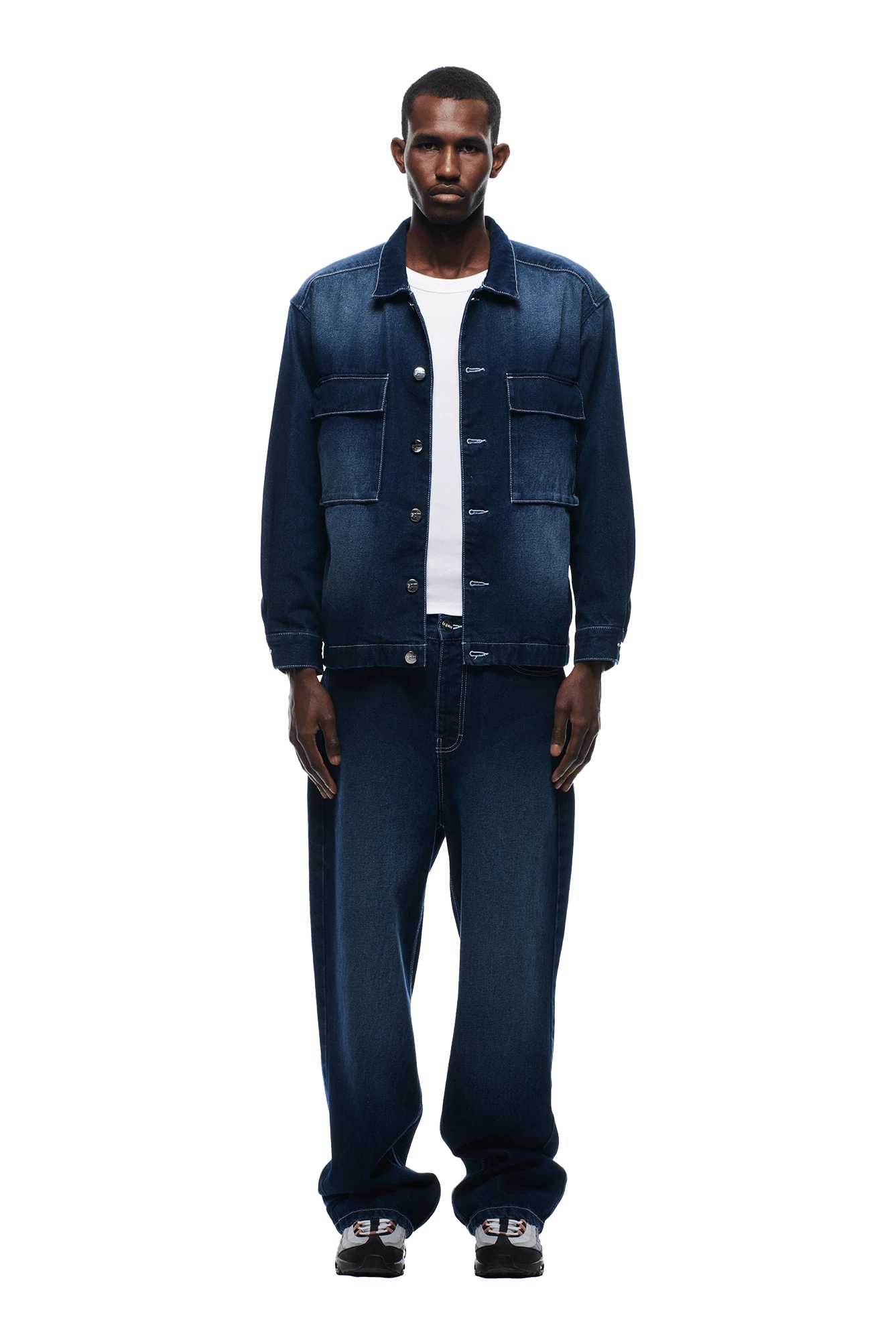 SCRIPT LOGO DENIM JACKET DARK BLUE(Script Logo Denim Jacket Dark Blue) 3 SCRIPT LOGO DENIM JACKET DARK BLUE(Script Logo Denim Jacket Dark Blue)