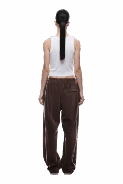 VELOURS TRACK PANT CHOCOLATE BROWN(Velours Track Pant Chocolate Brown) -6PM Store 2005x1337 0097 240425 6PM ECOM LOOK 1 0154 min