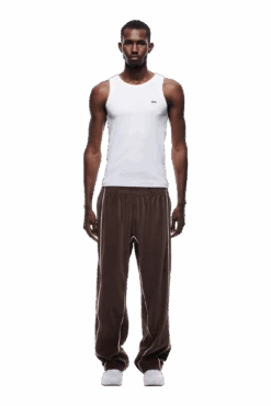 VELOURS TRACK PANT CHOCOLATE BROWN(Velours Track Pant Chocolate Brown)