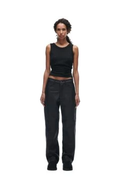 CRINKLE ZIP PANTS BLACK(Crinkle Zip Pants Black) -6PM Store 202221012 6PM ECOM AW222199
