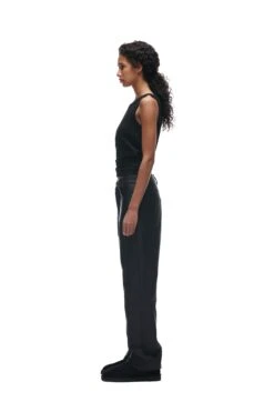 CRINKLE ZIP PANTS BLACK(Crinkle Zip Pants Black) -6PM Store 202221012 6PM ECOM AW222207