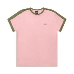 SLIM FIT RINGER TEE PINK(Slim Fit Ringer Tee Pink)