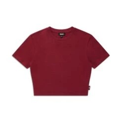 WMNS CROPPED T-SHIRT WINE RED(Wmns Cropped T Shirt Wine Red)