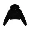 WMNS CROPPED ZIP HOODIE BLACK(Wmns Cropped Zip Hoodie Black)