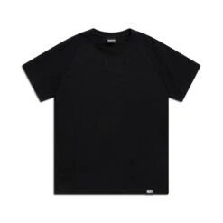 WAFFLE SLEEVE RAGLAN TEE BLACK(Waffle Sleeve Raglan Tee Black)