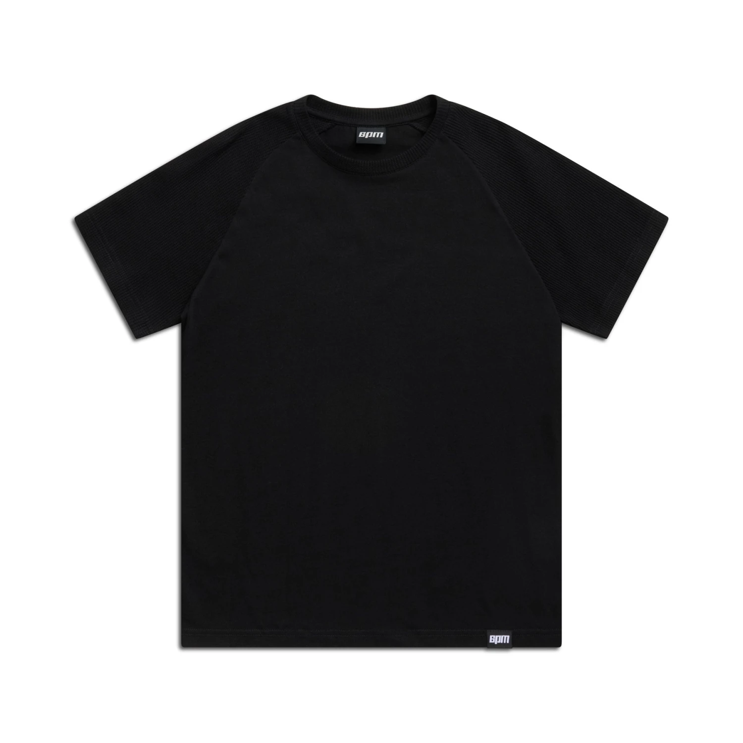 WAFFLE SLEEVE RAGLAN TEE BLACK(Waffle Sleeve Raglan Tee Black) 3 WAFFLE SLEEVE RAGLAN TEE BLACK(Waffle Sleeve Raglan Tee Black)