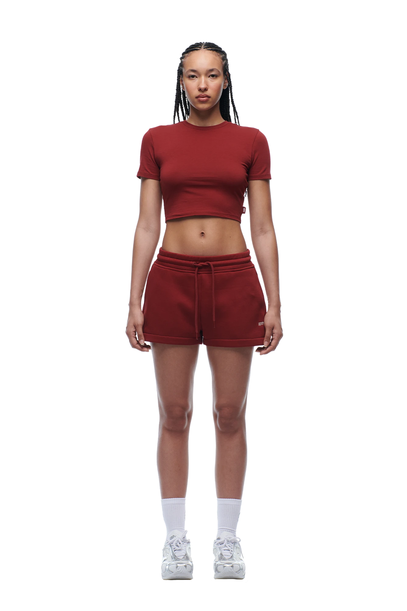 WMNS CROPPED T-SHIRT WINE RED(Wmns Cropped T Shirt Wine Red) 4 WMNS CROPPED T-SHIRT WINE RED(Wmns Cropped T Shirt Wine Red) - Image 2