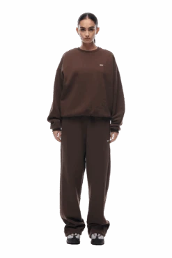 CREWNECK CHOCOLATE BROWN(23n04 1200 907 Crewn) -6PM Store crewneck brown 4 min