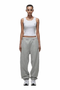 CUFF JOGGER GREY MELANGE(Cuff Jogger Grey Melange) -6PM Store cuffed jogger grey melange4 min