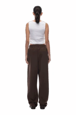 OPEN LEG JOGGER CHOCOLATE BROWN(23n05 2110 907 Swpol) -6PM Store open leg brown 6 min