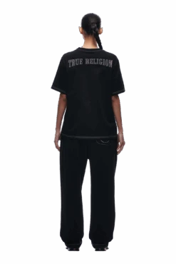 RHINESTONE LOGO T-SHIRT BLACK(Rhinestone Logo T Shirt Black) -6PM Store tr rhinestone logo t shirt6 min